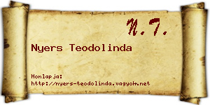 Nyers Teodolinda névjegykártya